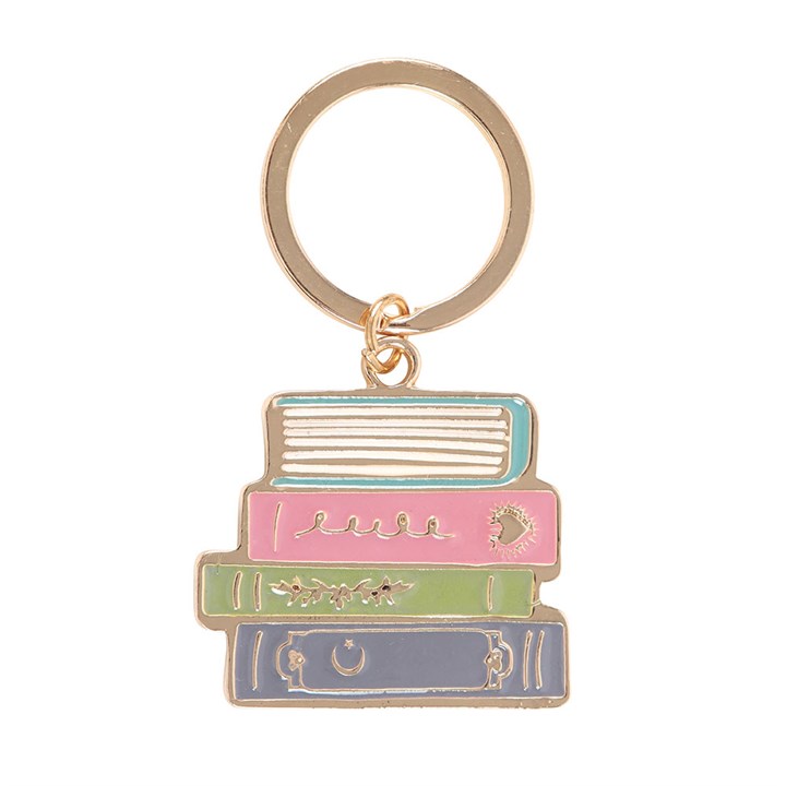Book Worm Keyring – Cute Enamel Book Lover Gift
