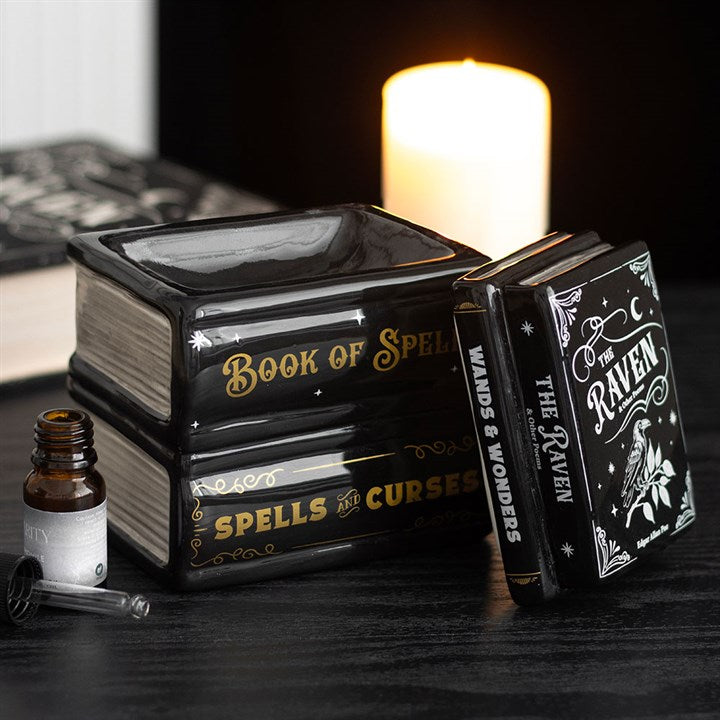 Book of Spells Oil Burner & Wax Warmer – Gothic Spell Book Aroma Burner