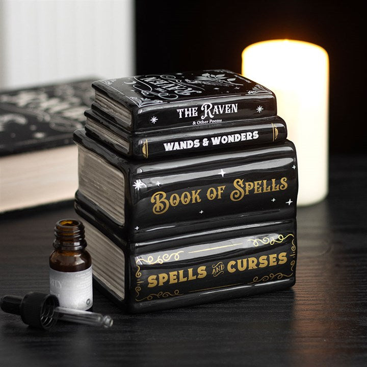Book of Spells Oil Burner & Wax Warmer – Gothic Spell Book Aroma Burner